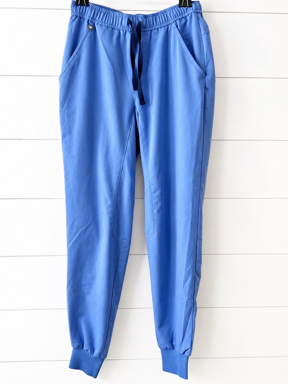 FIGS Technical Collection Scrub Pants XS Blue Drawstring Stretch Medical Uniform